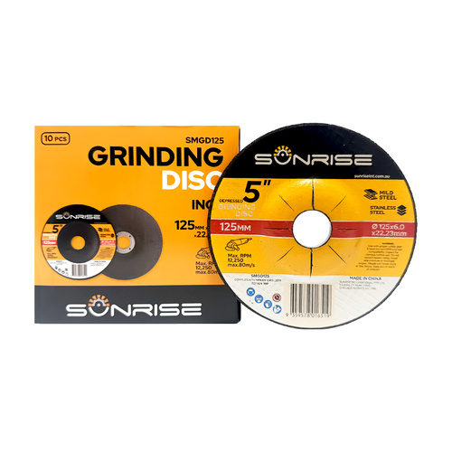 100 x 5" Grinding Disc 125mm x 1mm x 22.23mm Angle Grinder
