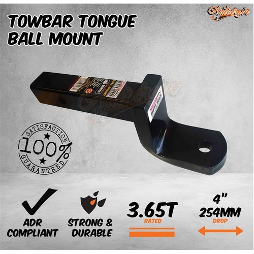 Mister Hitches Heavy Duty 3650kg "HD Series" Ball Mount 102mm Drop Or 76mm Rise